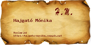 Hajgató Mónika névjegykártya