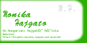 monika hajgato business card